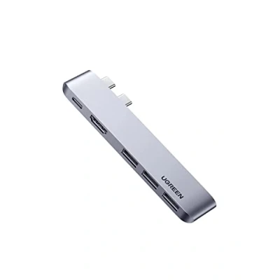 Afbeelding van UGREEN 5 in 2 Hub Adapter Met USB C / HDMI en A Ingang Space Gray