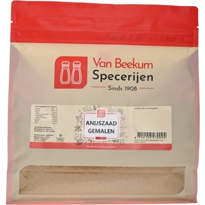Afbeelding van Van Beekum Specerijen Anijszaad Gemalen 1 kilo (hersluitbare stazak)