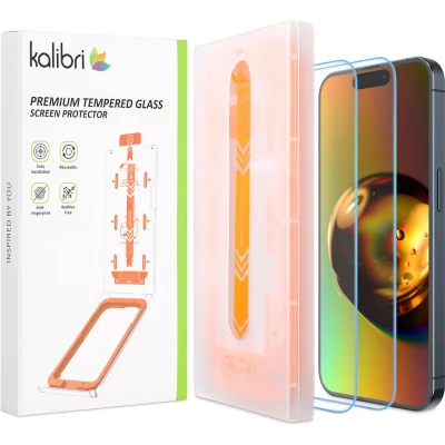 Afbeelding van kalibri screenprotector van getemperd glas geschikt voor iPhone 15 Pro Max Beschermt tegen krassen en breken Beschermglas