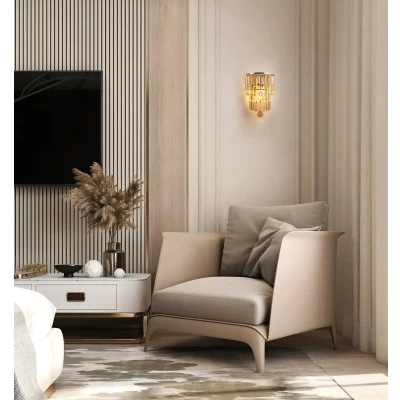 Afbeelding van Searchlight Kroonluchter Empire messing 61321 2SB