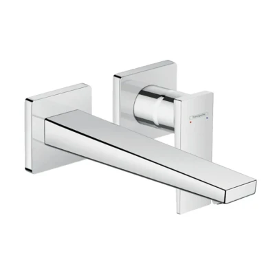 Afbeelding van Hansgrohe metropol eengreeps inbouw wastafelmengkraan voor wandmontage met uitloop 225 mm chroom 32526000