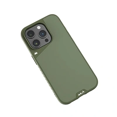 Afbeelding van Mous Case voor iPhone 15 Pro Max met MagSafe Limitless 5.0 Groene stof Hoesje Schokbestendig