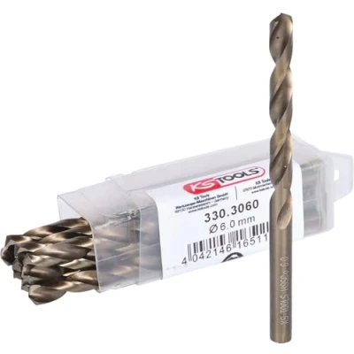 Afbeelding van KS Tools 330.3060 HSS G Co 5 Spiraalboren, 6mm, 10 per pak