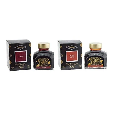 Afbeelding van Diamine vulpen inkt 80ml Oxblood &amp; Ancient Copper 2 Pack