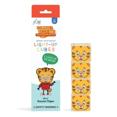 Afbeelding van Glo Pals Daniel Tiger, Light Up Cubes, badspeelgoed, 4 Stuks