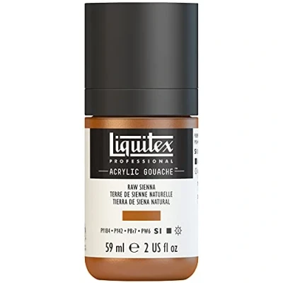 Afbeelding van Liquitex 2059330 Professional Acrylic Gouache, acrylverf met gouache eigenschappen, lichtecht, watervast 59ml Fles, Raw Sienna