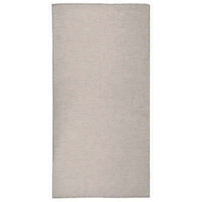 Afbeelding van Buitenkleed platgeweven 100x200 cm taupe