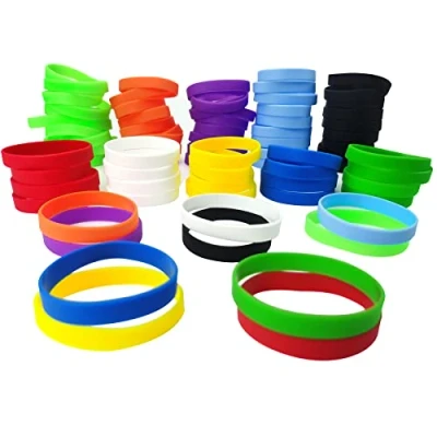 Afbeelding van LVNRIDS 100 STKS Rubber Armbanden Siliconen Elastische Polsbandjes 10 Kleuren Armband voor Kinderen