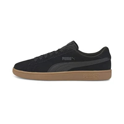 Afbeelding van Puma Smash V2 Unisex Sneakers laag, Maat: 37, Black Leer en textiel