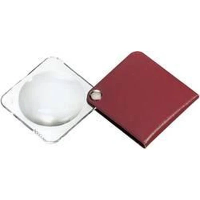 Afbeelding van Eschenbach Optik Inslagvergrootglas Classic, vergroting 3,5 x, lensdiameter 60 mm, lederen etui vierkant, karmijnrood