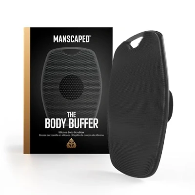 Afbeelding van MANSCAPED™ The Body Buffer Premium siliconen scrubber voor het voeden, reinigen en exfoliëren van uw huid Schuimende borstelharen met ergonomische antisliphandgreep, langdurig