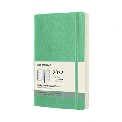 Afbeelding van Moleskine Klassieke 18 maanden 2022 wekelijkse planner, zachte hoes, groot (5 x 8.25), ijsgroen