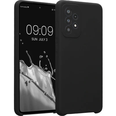 Afbeelding van kwmobile telefoonhoesje geschikt voor Samsung Galaxy A52 / 5G A52s TPU backcover met siliconen coating Smartphone case in zwart