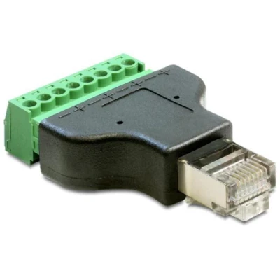 Afbeelding van RJ45 naar schroefaansluiting adapter Delock