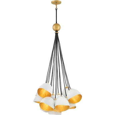Afbeelding van Lisa McDennon by Hinkley LED Pendelarmatuur Nula 15X E14 Max 40W Dimbaar Shell White &amp; Luxe Gold