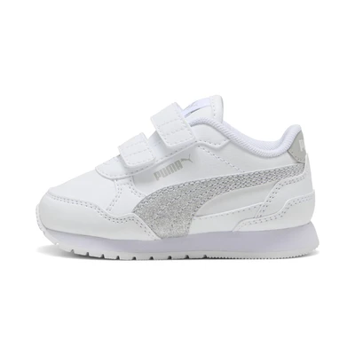 Afbeelding van ST Runner v4 Glitter sneakers voor Dames, Grijs/Wit/Zilver, Maat 22 PUMA