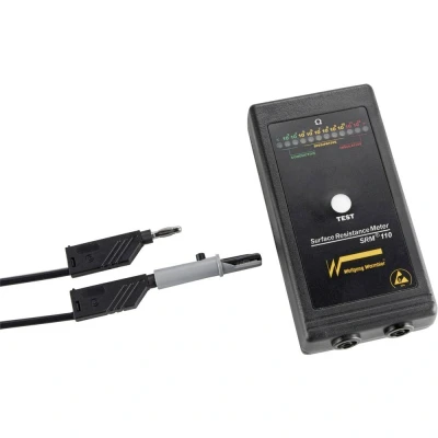 Afbeelding van Wolfgang Warmbier SRM®110 ESD testapparatuurset Oppervlakteweerstand, Afvoerweerstand Incl. opbergtas, aardingskabel