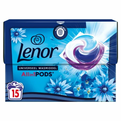 Afbeelding van Lenor Wasmiddel All in 1 Pods Zeebries 15 stuks