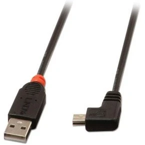 Afbeelding van Lindy 31971 USB A Mini B 1m met haakse connector