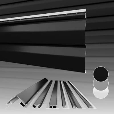 Afbeelding van HEXIM Siding Gevelpanelen voor buiten, gevelbekleding, weerbestendig, kunststof panelen, PVC U bekleding, buitenwand, huisbekleding, uv bestendig, (24 antraciet 9,84 m²)
