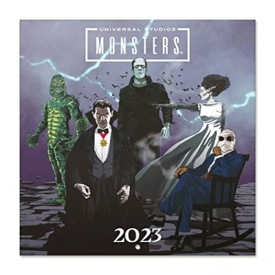 Afbeelding van Grupo Erik CP23075 Kalender 2023 Universal Monsters wandkalender 12 maanden Broschürenkalender 30x30 cm Fscgecertificeerde +Bonus 4