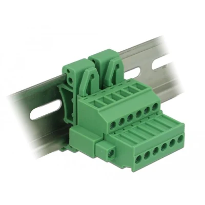 Afbeelding van Delock klemmenblokset voor top hat rails 6 pins met schroefslot Delo