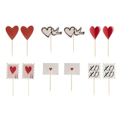 Afbeelding van Ginger Ray Liefdes cupcake toppers