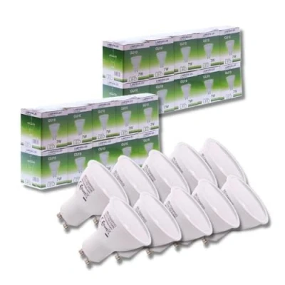 Afbeelding van Jandei Set van 20 7W GU10 LED lampen (equivalent aan 50W), warm wit 3000K, 650 lumen, met laag verbruik, niet dimbaar, voor thuis, op kantoor, winkel.