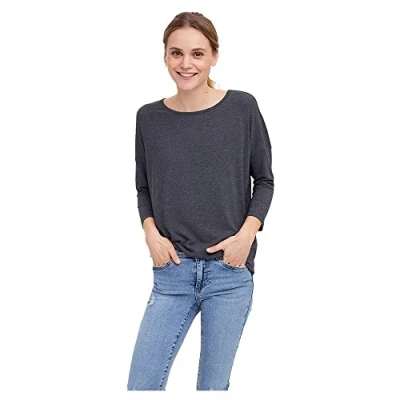 Afbeelding van Vero Moda Vmcarla Longsleeve black, Dames, Maat: Large, Black