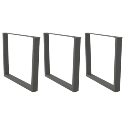 Afbeelding van vidaXL Eettafelpoten 3 st V vormig 100x(72 73,3) cm staal antraciet