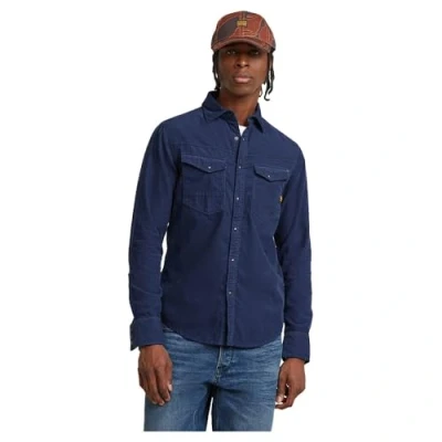 Afbeelding van G STAR Dakota Overhemd, Heren, Maat: XL, Dk sea blue gd