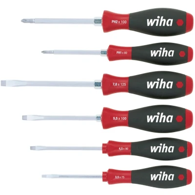 Afbeelding van Wiha Schroevendraaierset SoftFinish sleufkop, Phillips 6 delig met zes