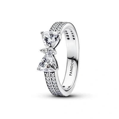 Afbeelding van Pandora 193552C01 Sparkling Bow Double Ring 54 is maat 17.25