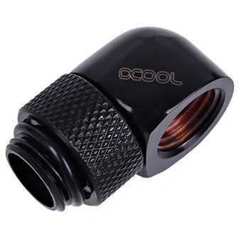 Afbeelding van Alphacool 17217 HF L connector G1/4 AG draaibaar op IG Deep Black waterkoeling aansluitingen