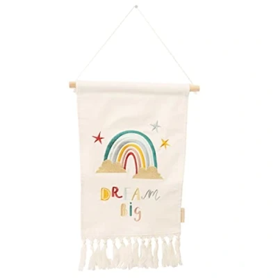 Afbeelding van Papierdrachen Wanddecoratie voor jongens en meisjes Kinderkamer stofdecoratie Boho Wandkleed Regenboog Wandkleden Set 3
