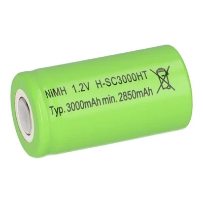 Afbeelding van Mexcel NS3000SCHT LFZ SC3000H speciale accu Sub C hoge temperatuur faeble, Z Loetvlag, Flat Top NiMH 1,2 V 3000 mAh