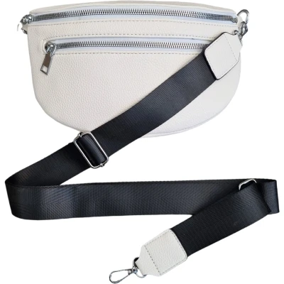 Afbeelding van VIQRI Crossbodytassen Tassen dames Bumbag heuptas inclusief schouderriem cadeau wit festival musthave
