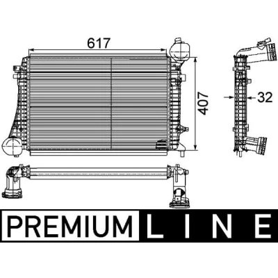 Afbeelding van Mahle Original Interkoeler CI 166 000P