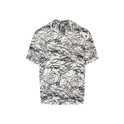 Afbeelding van Urban Classics AOP Resort Overhemd, Heren, Maat: 3XL, Whitescribble