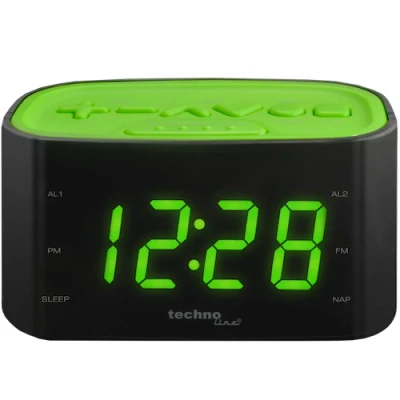 Afbeelding van Wekkerradio met zendergeheugen WT 465 zwart groen