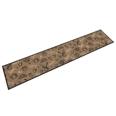 Afbeelding van Keukenmat wasbaar ochtendprint 60x300 cm fluweel bruin