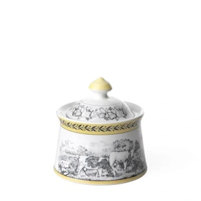 Afbeelding van Villeroy &amp; Boch Audun Ferme Suikerkom, 300 ml, Hoogte: 11,4 cm, premium porselein, wit/veelkleurig