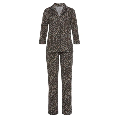 Afbeelding van Vivance Dreams Pyjama met schilderachtig visgraatpatroon (set, 2 delig)