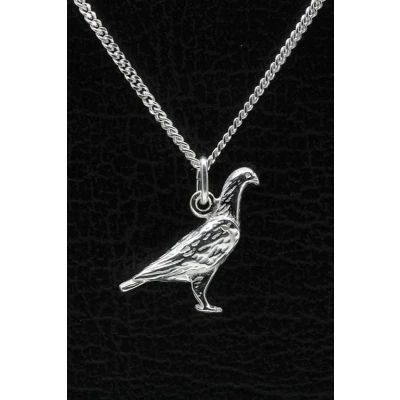 Afbeelding van Zilveren Duif ketting hanger groot