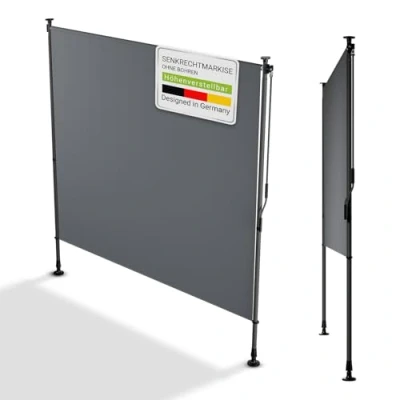 Afbeelding van Verticale Zonnescherm Barbados 200x310 cm Grijs
