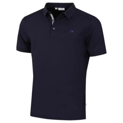 Afbeelding van Calvin Klein Campus Golfpoloshirt Geribbelde Marinesport S