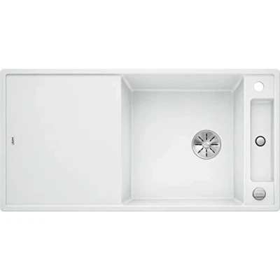 Afbeelding van Blanco Axia III XL 6 S spoelbak met spoeltafel in wit snijplank essenhout 523504