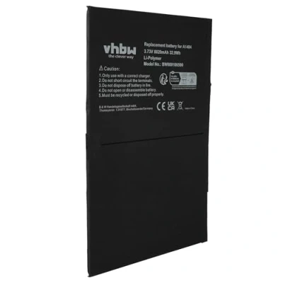 Afbeelding van vhbw Accu compatibel met Apple iPad 5, Air, Mini A1474, A1475, MD785LL/A, MD786LL/A Pad Tablet vervanging voor 6712 6700, A1484 (8820mAh, 3,73V)