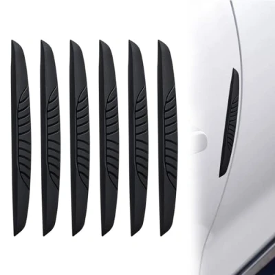 Afbeelding van VBGURR Deurrandbescherming voor de auto, 6 stuks, randbescherming, elastische randbescherming autodeur, zwart