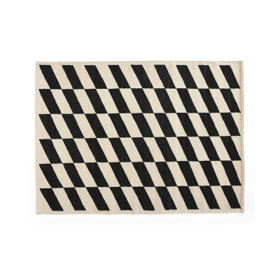 Afbeelding van HAY Shift Kelim vloerkleed 140x200 cm Black
